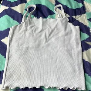 White tank top with cute edges